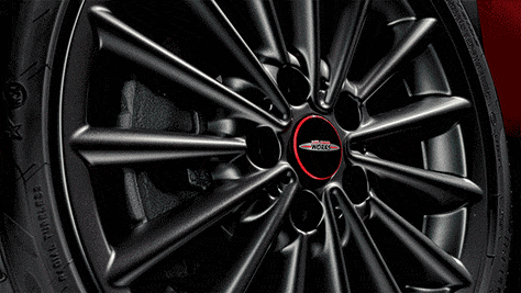 akcesoria mini – ruchome dekielki obręczy kół MINI JCW – john cooper works