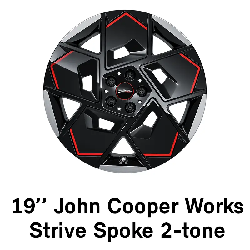 MINI – wyposażenie – 19-calowe JCW Strive Spoke w dwóch odcieniach