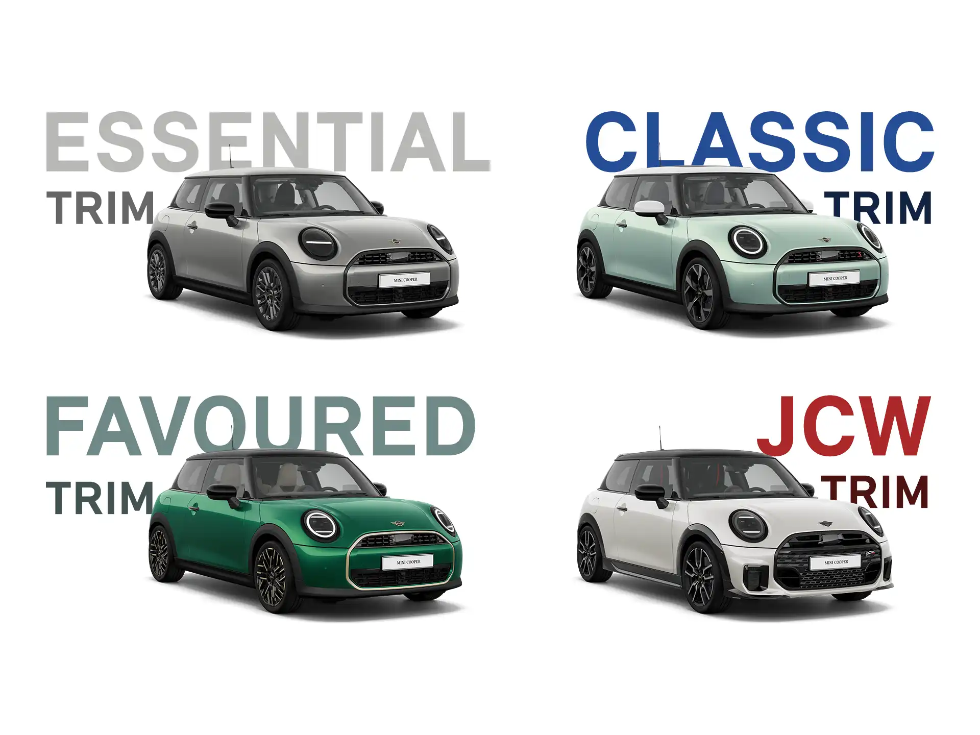 3-drzwiowe MINI Cooper – zestawienie opcji wykończenia wnętrza