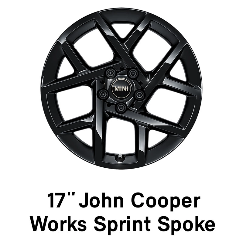 MINI – wyposażenie – 17-calowe obręcze JCW Sprint Spoke w kolorze czarnym