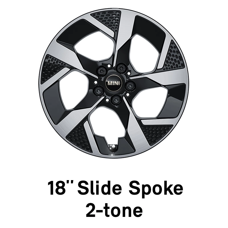 MINI – wyposażenie – 18-calowe obręcze Slide Spoke w 2 odcieniach