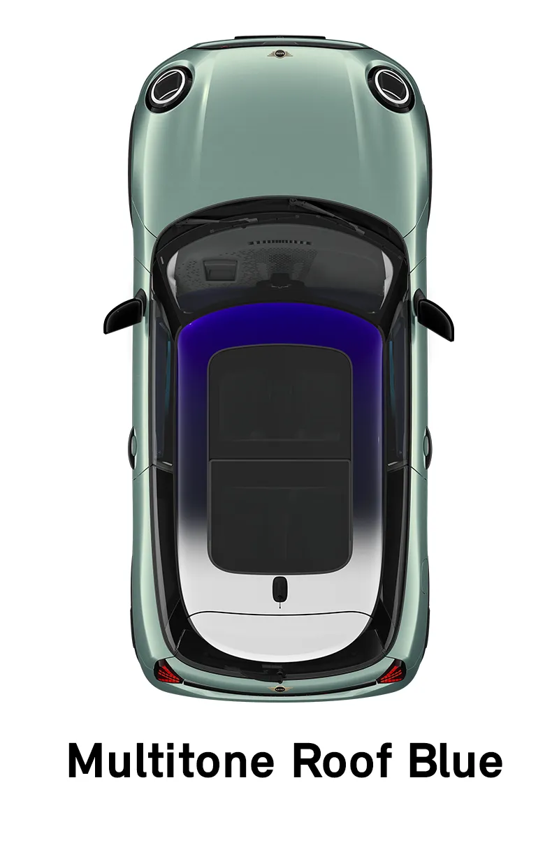  MINI – wyposażenie – linia classic – dach w kolorze niebieskim multitone