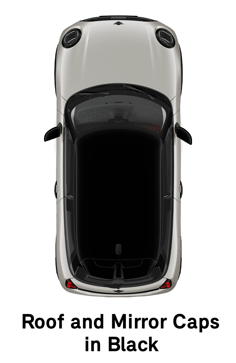  MINI – wyposażenie – linia jcw – dach i obudowy lusterek w kolorze czarnym