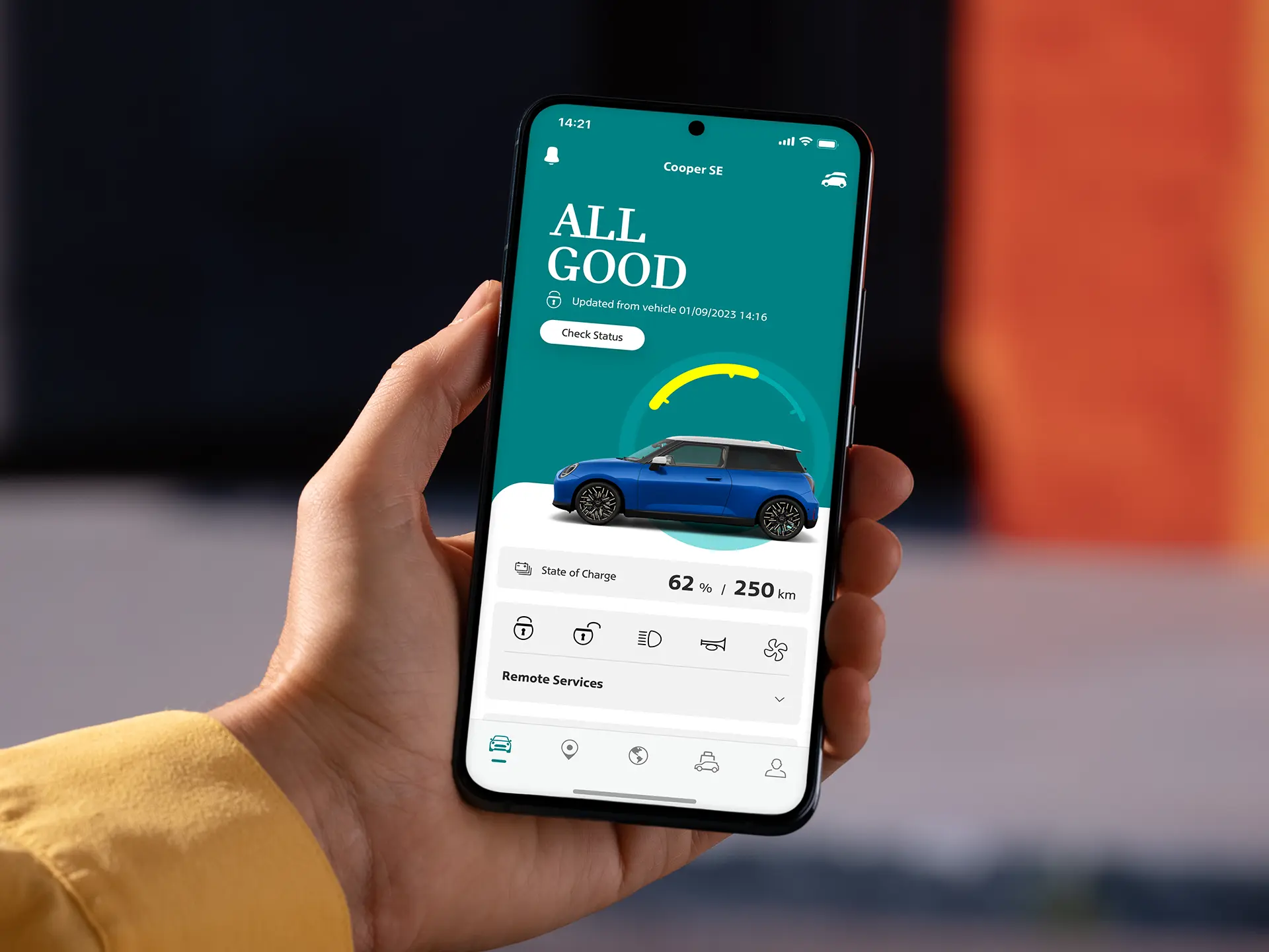 W pełni elektryczne MINI Cooper – aplikacja MINI