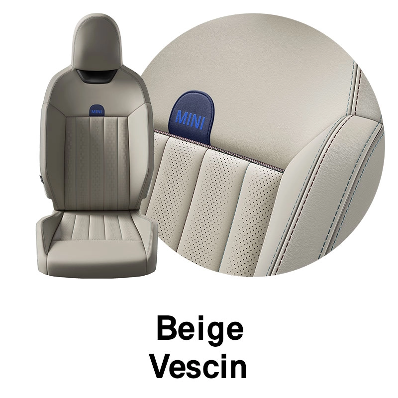 MINI – wyposażenie – materiał Vescin w kolorze beżowym