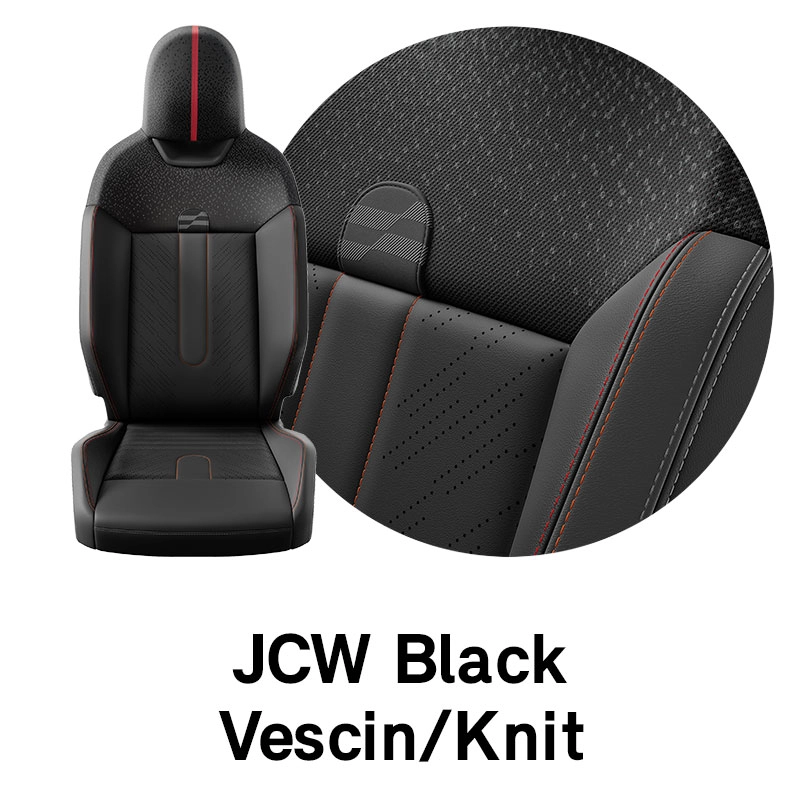MINI – wyposażenie – jcw czarny Vescin/dzianina