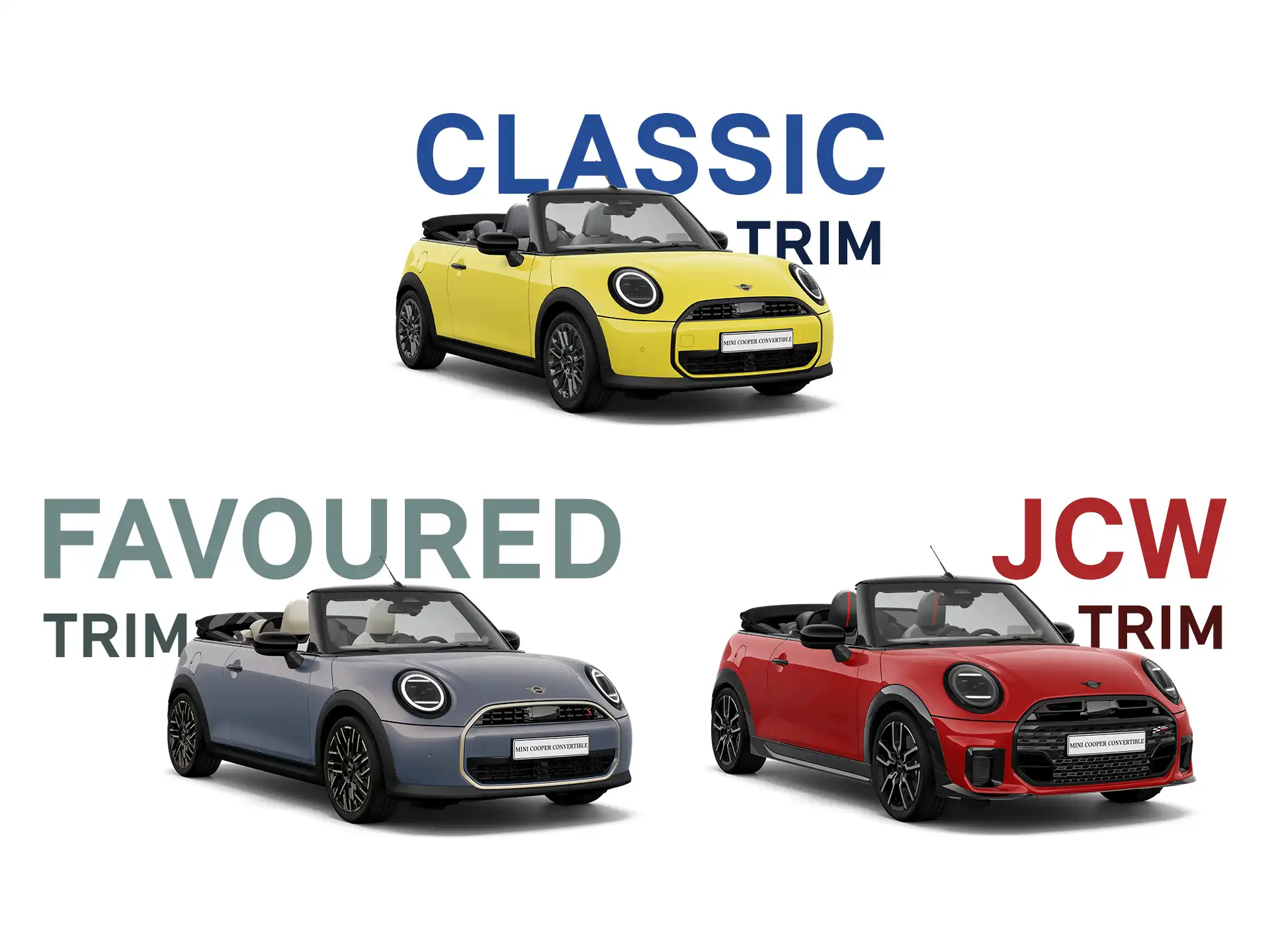 MINI Cooper Cabrio - zestawienie wykończeń