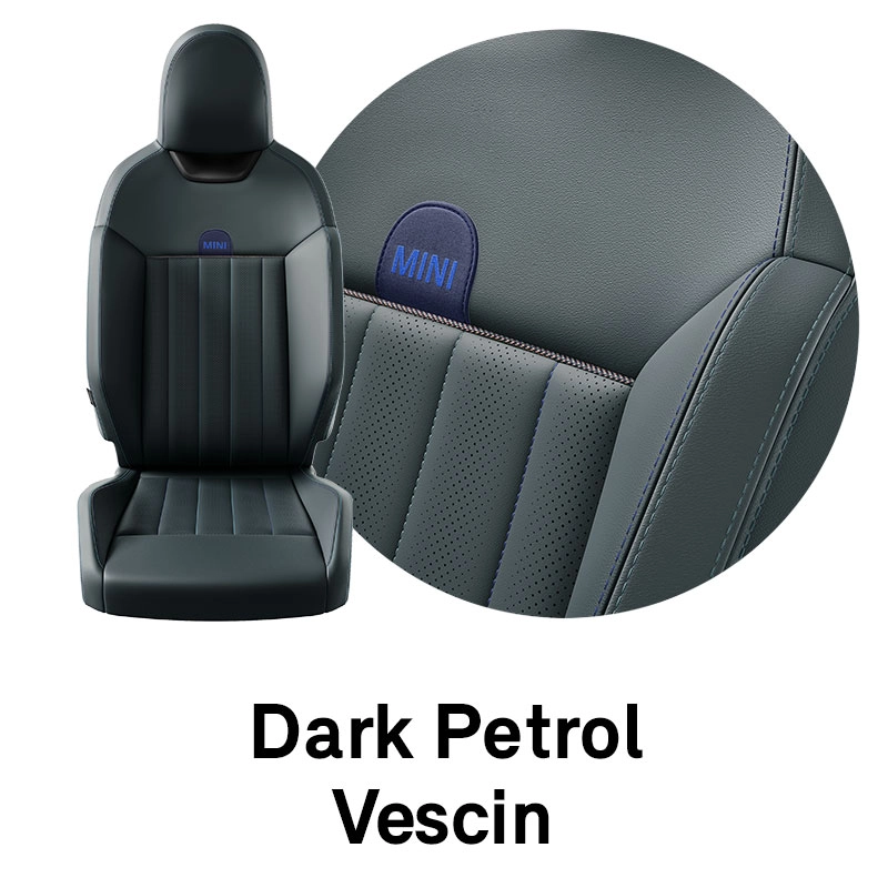 MINI – wyposażenie – materiał vescin w kolorze dark petrol