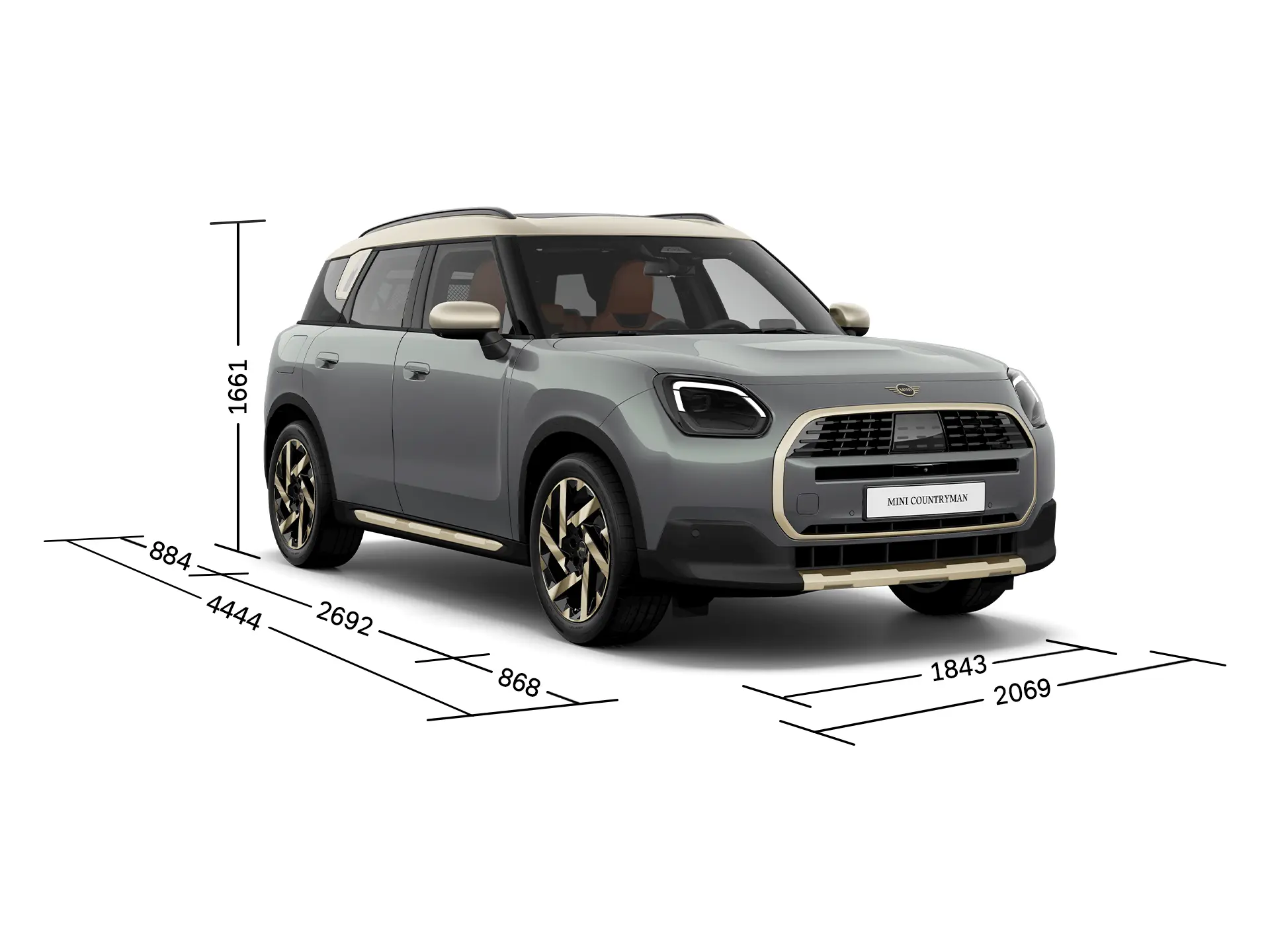 MINI Countryman – widok z przodu i wymiary