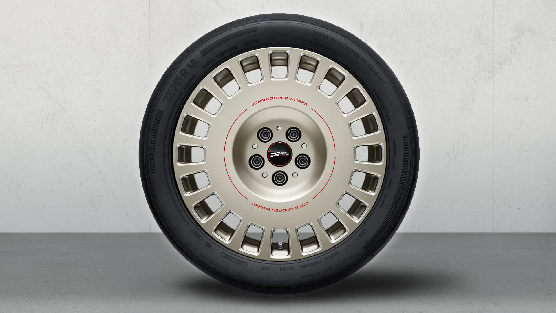 18-calowe dwukolorowe koła JCW Rallye Spoke 992 Bicolor odlewane ze stopu lekkiego (Vibrant Silver, polerowane), zestaw kompletnych kół letnich 