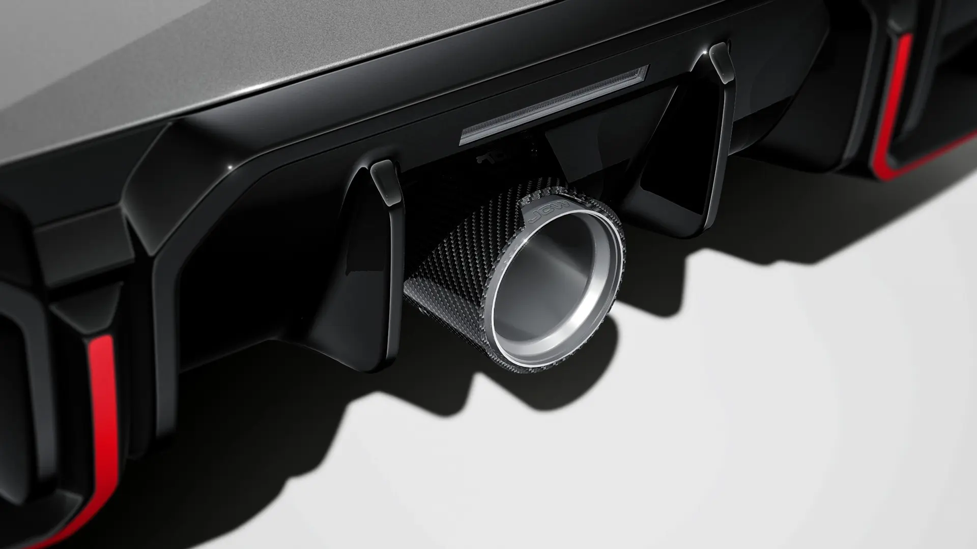 Wyposażenie dodatkowe JCW – dyfuzor tylny JCW o wysokim połysku.