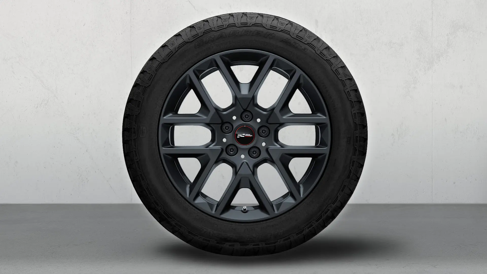 18-calowe felgi JCW Y-Spoke 945 odlewane ze stopu lekkiego w kolorze Frozen Midnight Grey. 