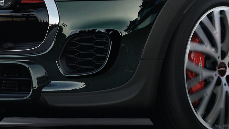 MINI John Cooper Works – czarny zestaw na zderzak – sportowe pasy