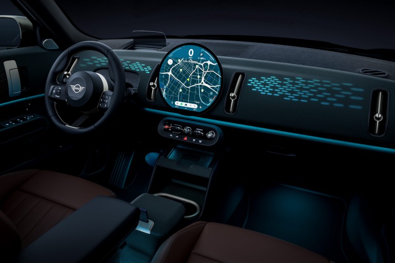 Elektryczne MINI Countryman – mozaika – wnętrze