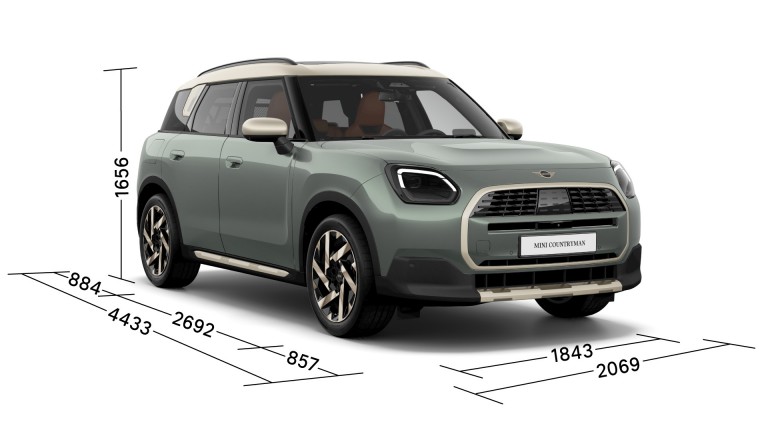 MINI Countryman – wymiary – przedni półprofil